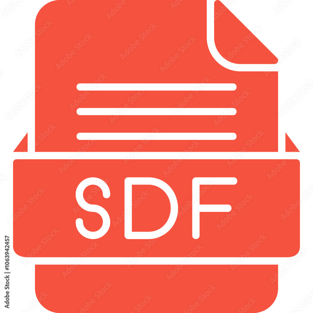 SDF File Format Vector Icon Design SDF File Format Vector Icon Design