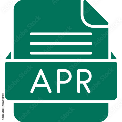APR File Format Vector Icon Design