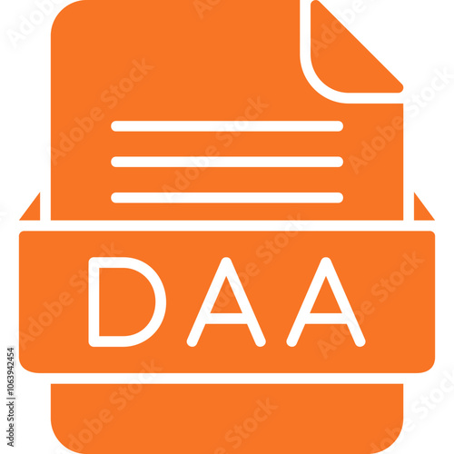 DAA File Format Vector Icon Design