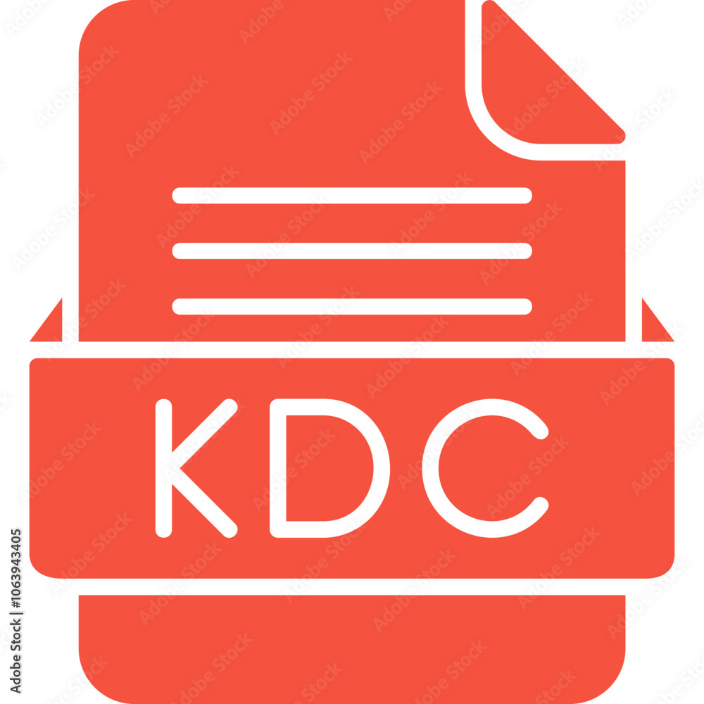 KDC File Format Vector Icon Design KDC File Format Vector Icon Design