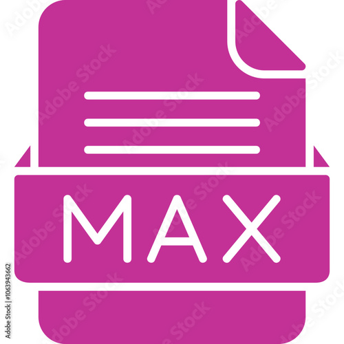 MAX File Format Vector Icon Design