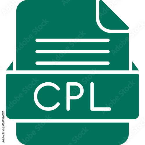 CPL File Format Vector Icon Design