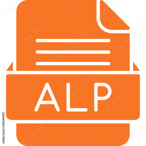 ALP File Format Vector Icon Design