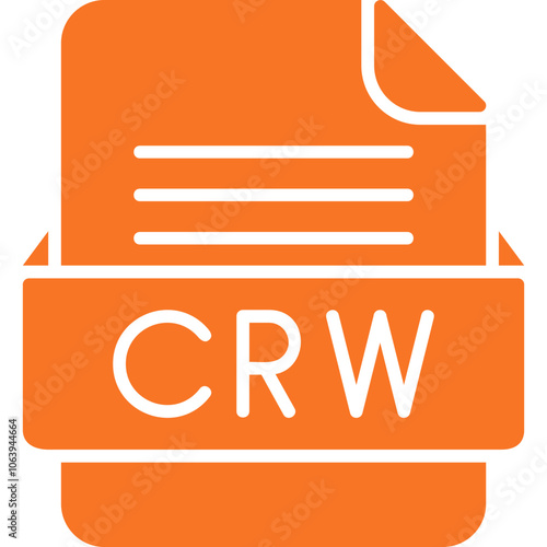 CRW File Format Vector Icon Design