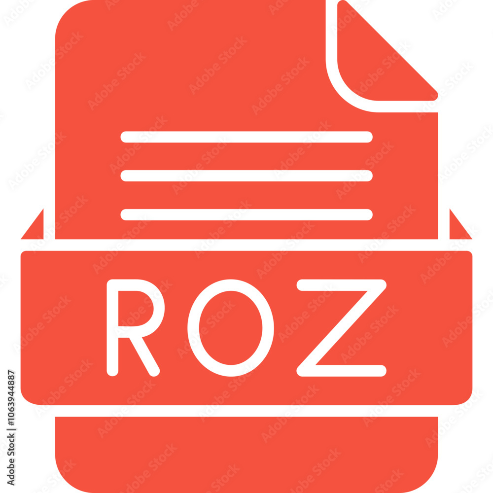 ROZ File Format Vector Icon Design ROZ File Format Vector Icon Design