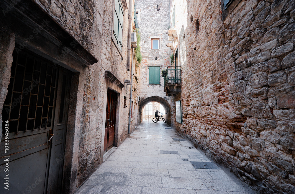 Obraz premium The street of Split town at Croatia.