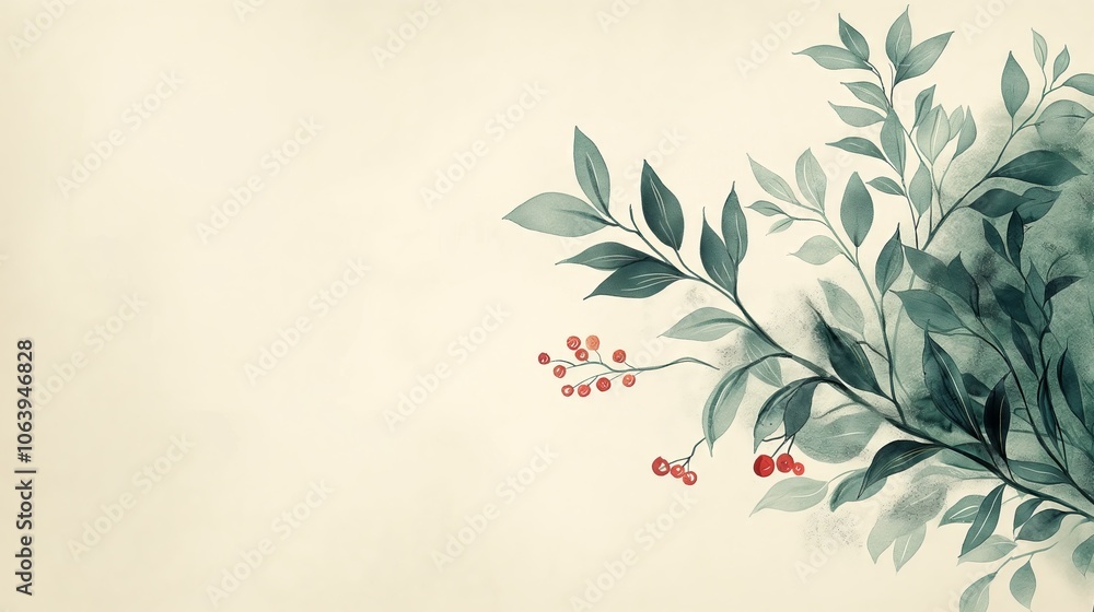 Minimalistic seasonal aesthetic with nature elements for elegant design Minimalistic seasonal aesthetic with nature elements for elegant design