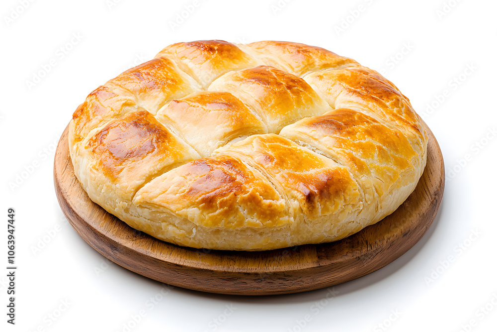 Pie with meat isolated on white background Pie with meat isolated on white background