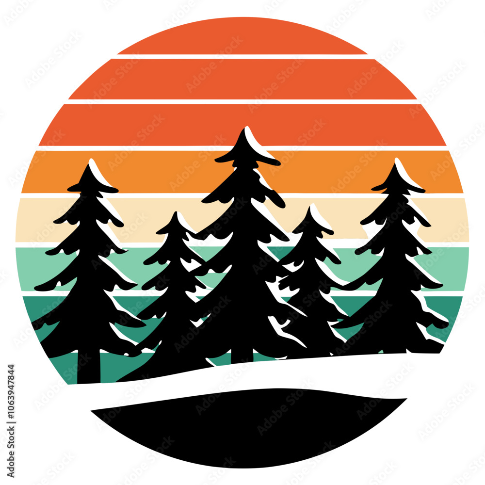 Obraz premium christmas tree illustration
