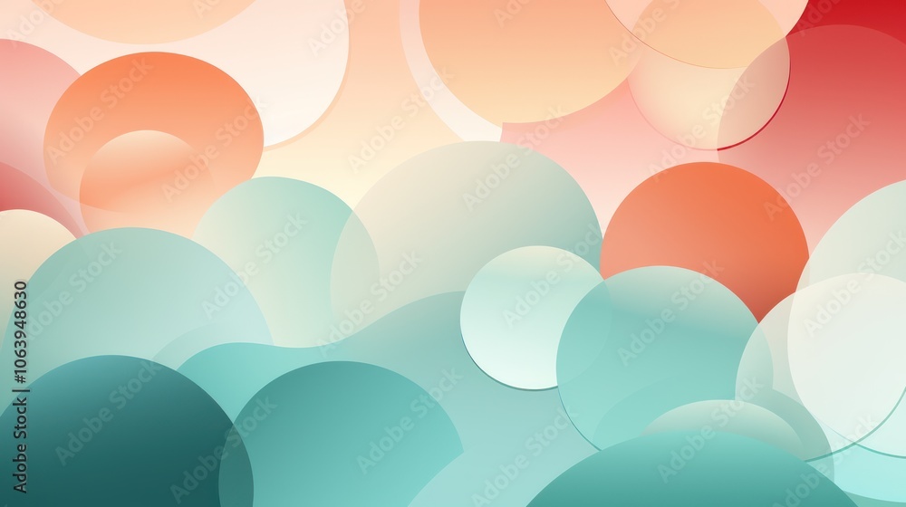 Abstract design featuring overlapping circles in soft colors, creating a calming visual effect. Abstract design featuring overlapping circles in soft colors, creating a calming visual effect.