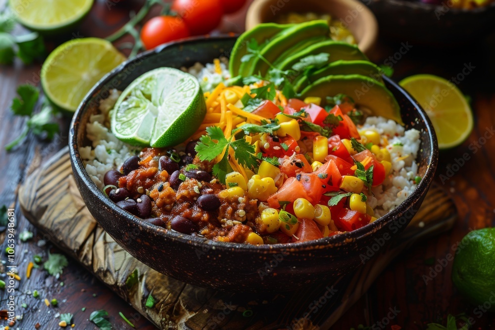 Cauliflower rice burrito bowl Cauliflower rice burrito bowl