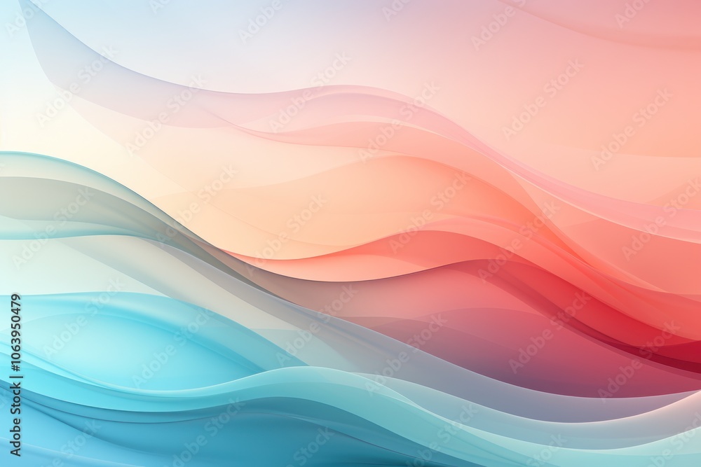 Abstract waves in soft colors create a soothing, modern background. Abstract waves in soft colors create a soothing, modern background.