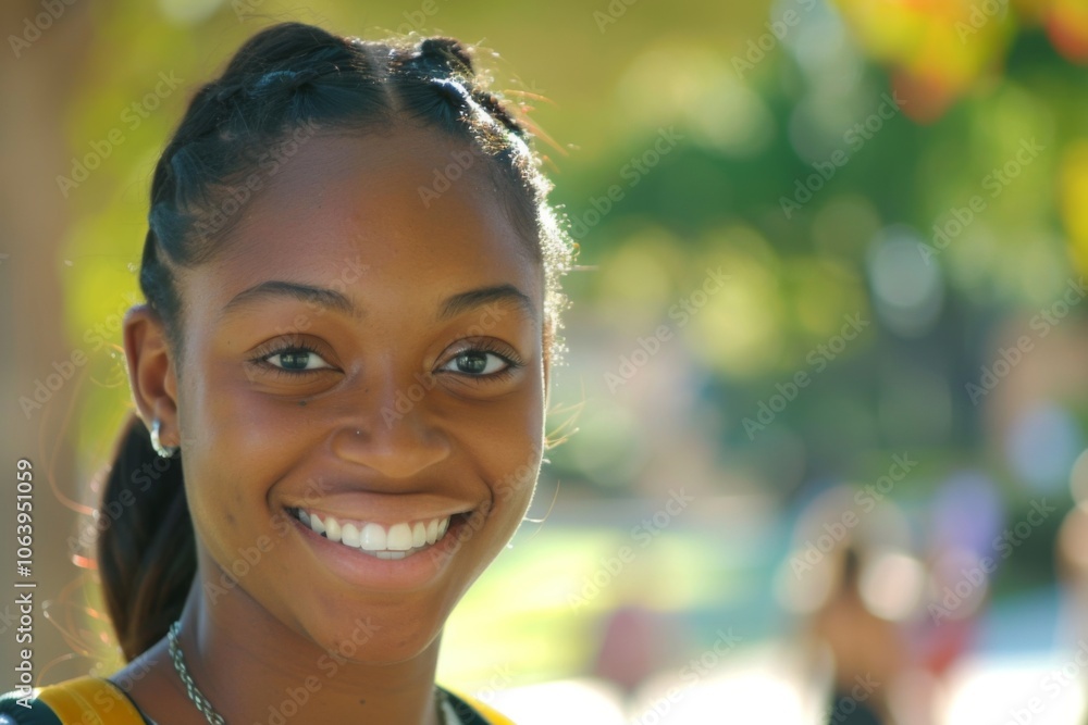 Portrait of a high school African American female student Portrait of a high school African American female student
