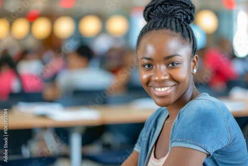 Portrait of a high school African American female student