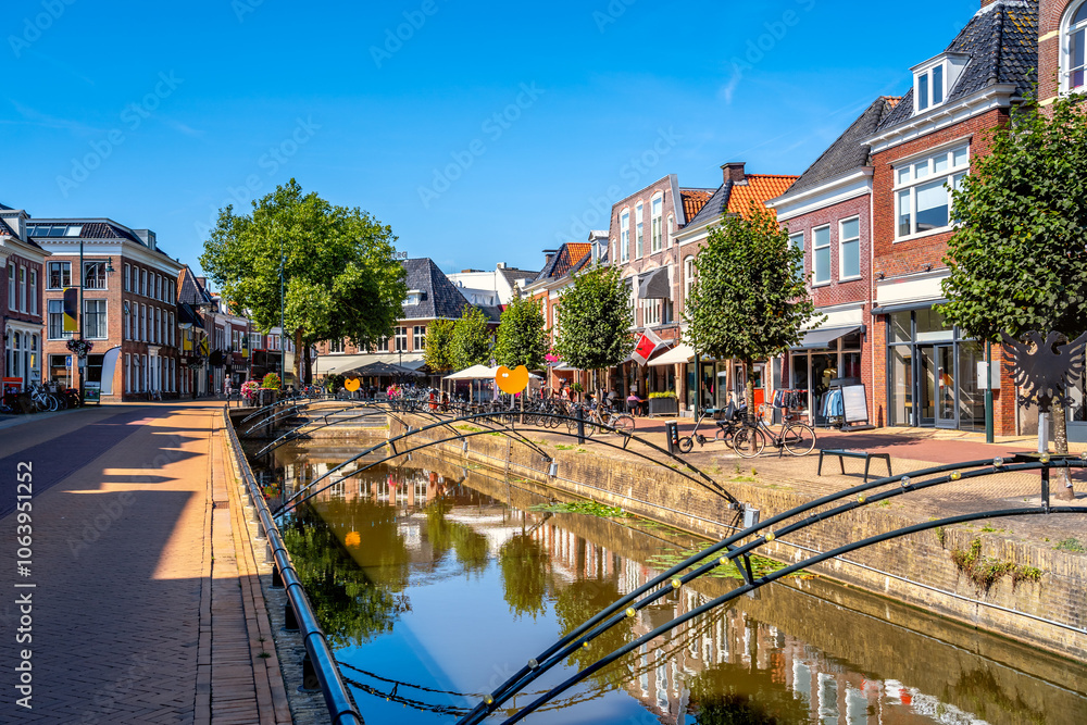 Obraz premium Altstadt, Bolsward, Niederlande 