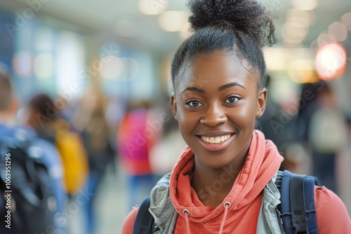 Portrait of a high school African American female student