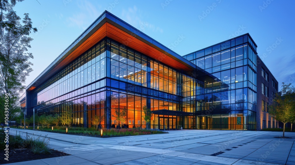 Large building with many windows on it Large building with many windows on it