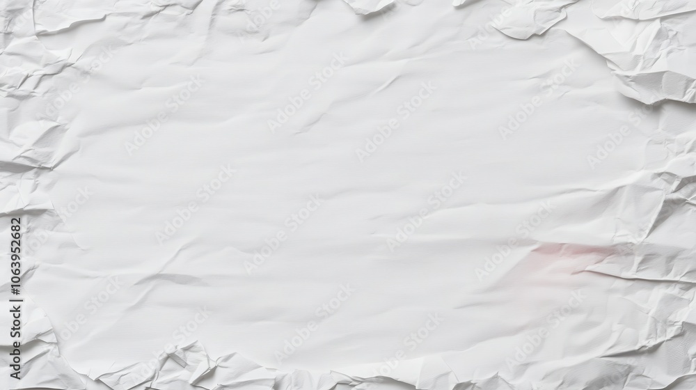 Fototapeta premium Crumpled White Paper Background for Design Projects