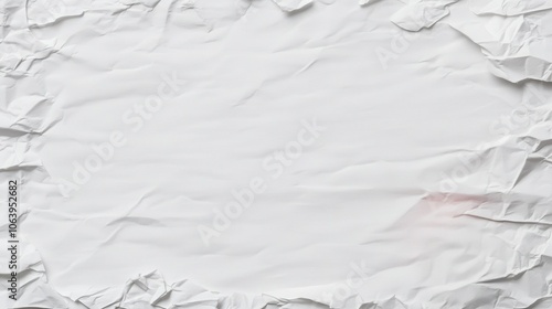 Crumpled White Paper Background for Design Projects