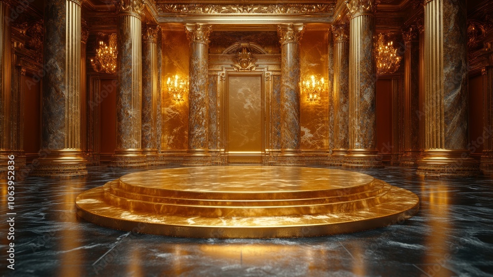 Golden podium. Generative AI Golden podium. Generative AI