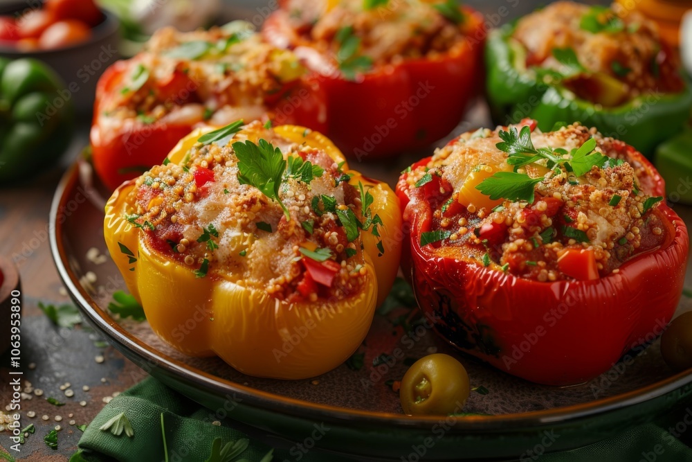 Turkey and quinoa stuffed bell peppers Turkey and quinoa stuffed bell peppers