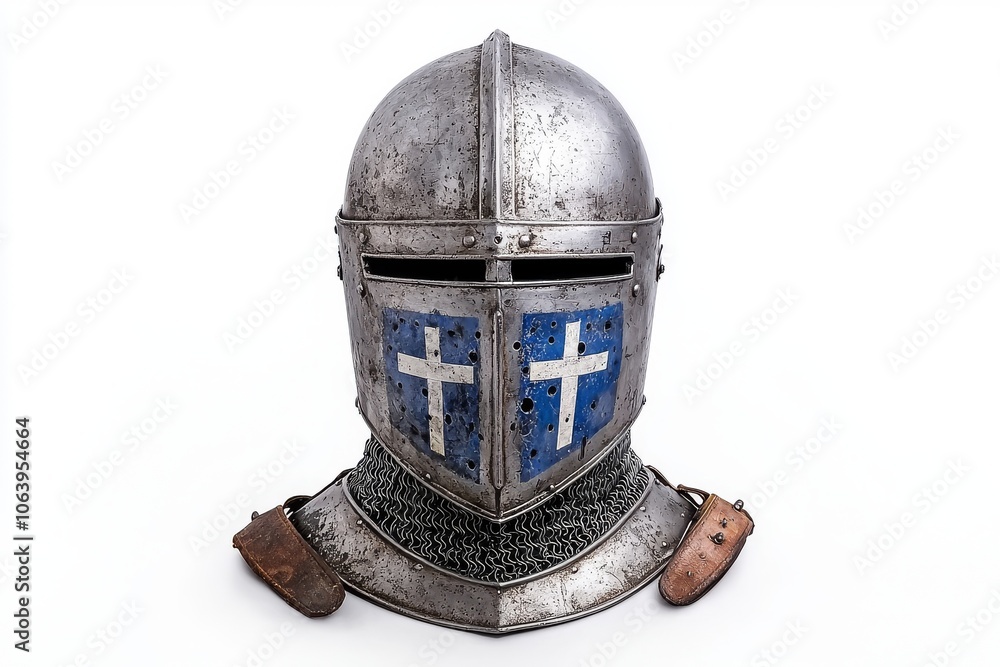 Metal knight armour isolated on white Metal knight armour isolated on white