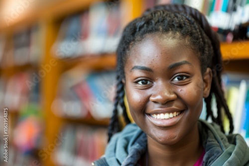 Portrait of a high school African American female student