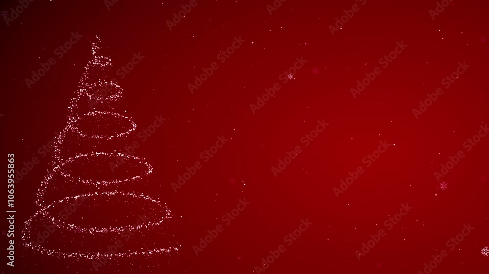 Winter postcard with Christmas tree, template, particle background animation, Christmas and New Year postcard Winter postcard with Christmas tree, template, particle background animation, Christmas and New Year postcard
