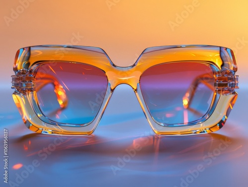 unglasses with gradient colored frames and lenses photo