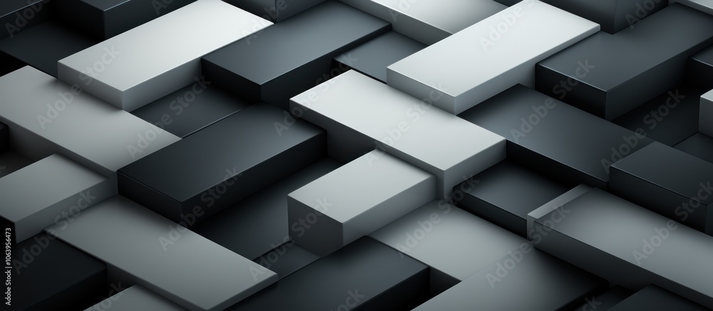 A textured arrangement of rectangular blocks in varying shades of gray and black. A textured arrangement of rectangular blocks in varying shades of gray and black.