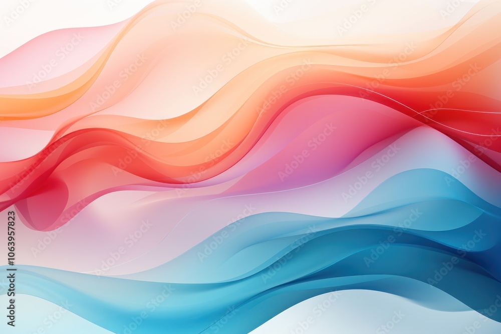 Abstract waves in soft colors creating a smooth, flowing design. Abstract waves in soft colors creating a smooth, flowing design.