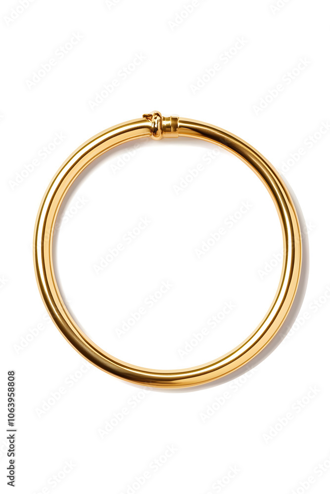 Obraz premium Golden ring isolated on white background
