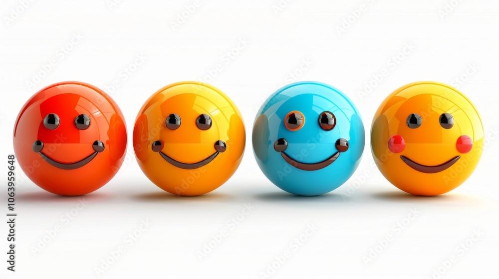 set of smiley icons on a white background set of smiley icons on a white background