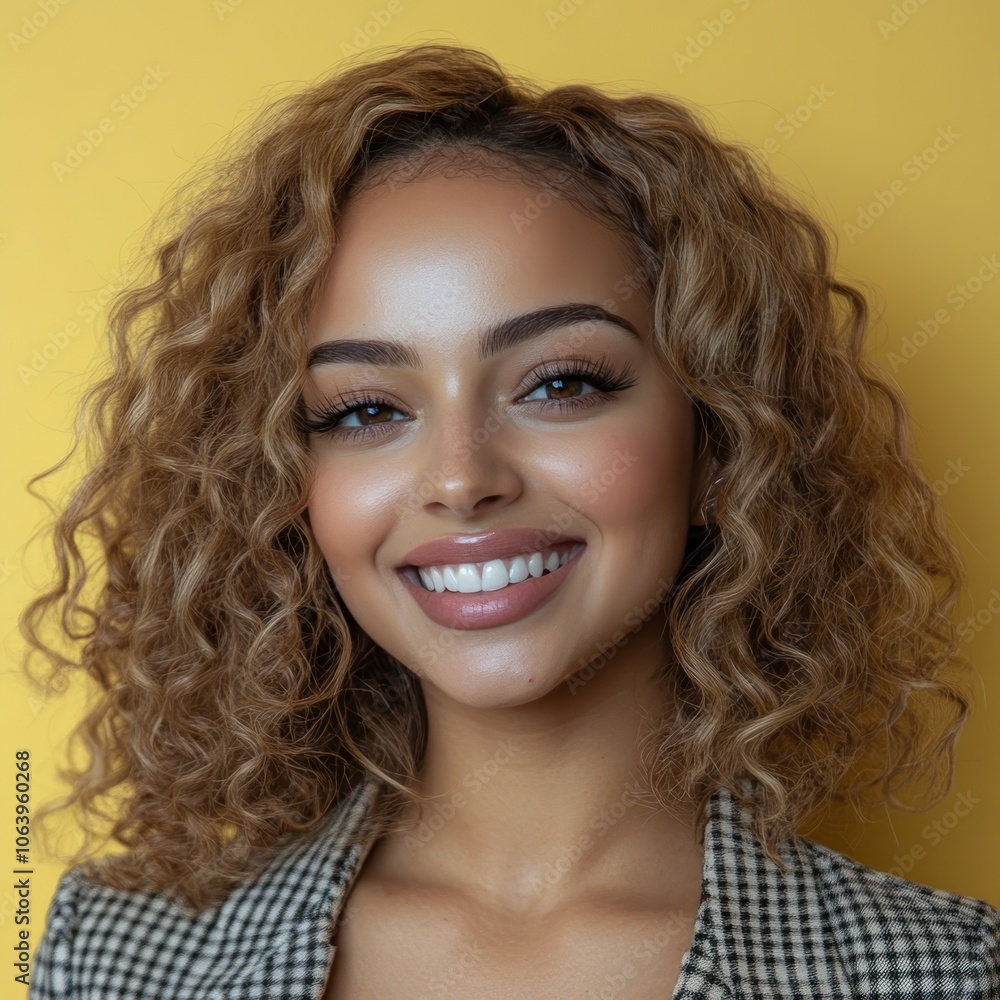 A woman with brown hair and a smile on her face A woman with brown hair and a smile on her face