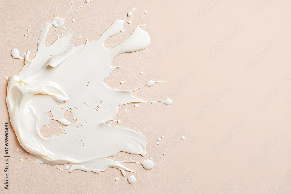 Milk splash on light background Milk splash on light background