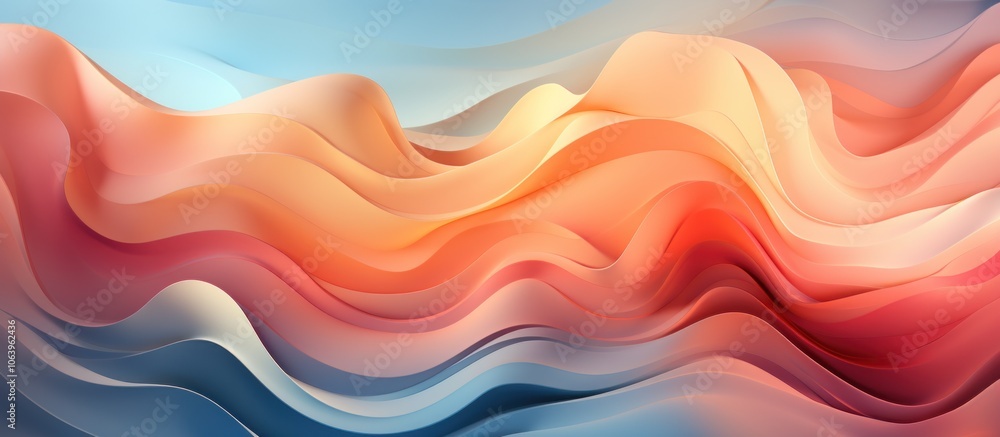 Abstract waves in warm colors create a soothing, fluid design. Abstract waves in warm colors create a soothing, fluid design.