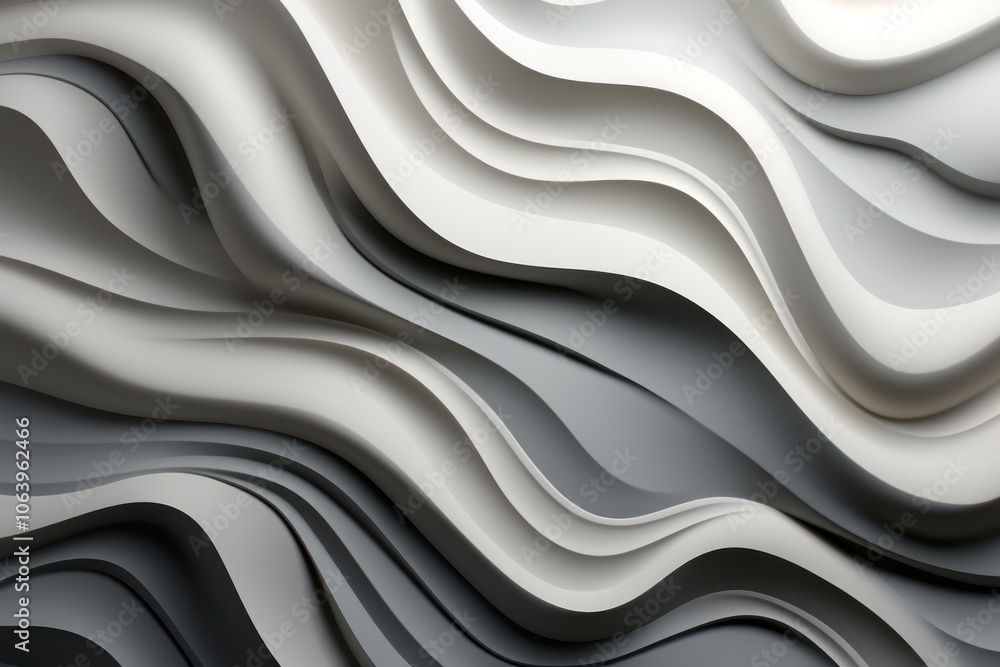 Abstract wavy design in neutral tones, showcasing depth and texture. Abstract wavy design in neutral tones, showcasing depth and texture.