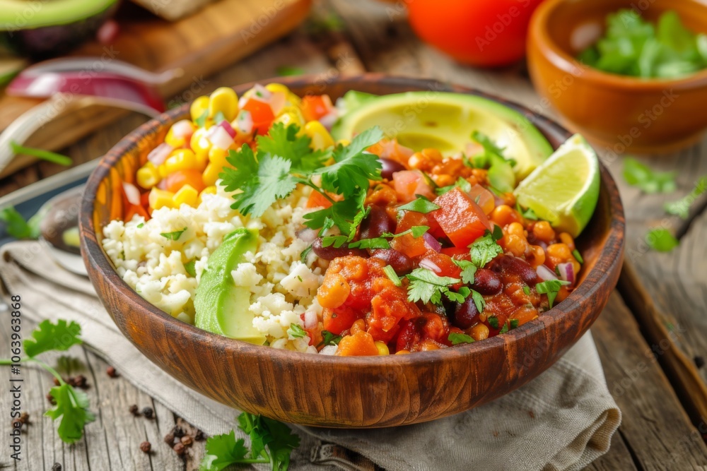 Cauliflower rice burrito bowl Cauliflower rice burrito bowl