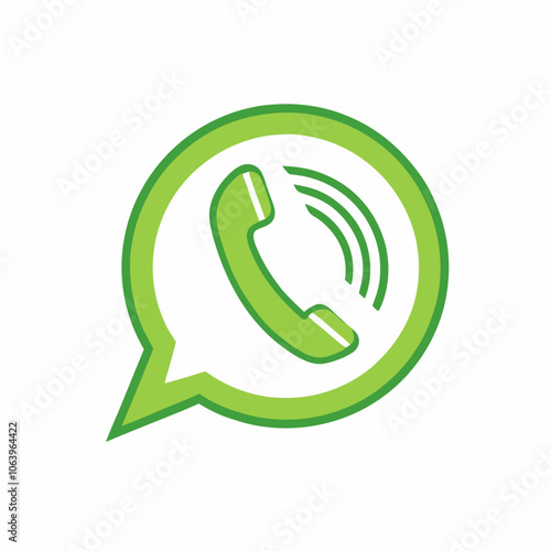 Phone handset in speech bubble Messenger icon isolated on background Vector (6)