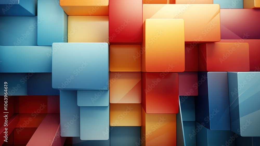 Abstract geometric shapes in vibrant colors creating a modern, dynamic composition. Abstract geometric shapes in vibrant colors creating a modern, dynamic composition.