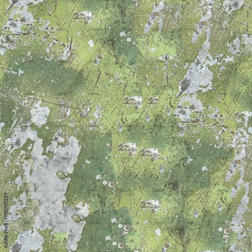 Seamless Rustic metal texture with green coating and chipping