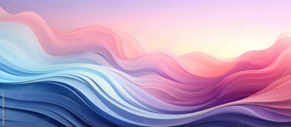 Abstract waves in soft pastel colors create a serene and calming visual effect. Abstract waves in soft pastel colors create a serene and calming visual effect.