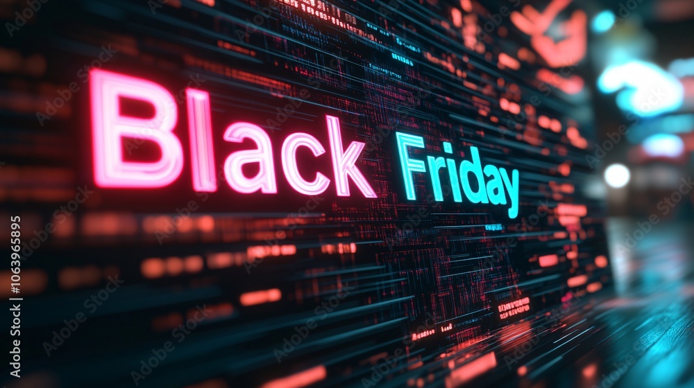 ''Black Friday'' text digital background ''Black Friday'' text digital background