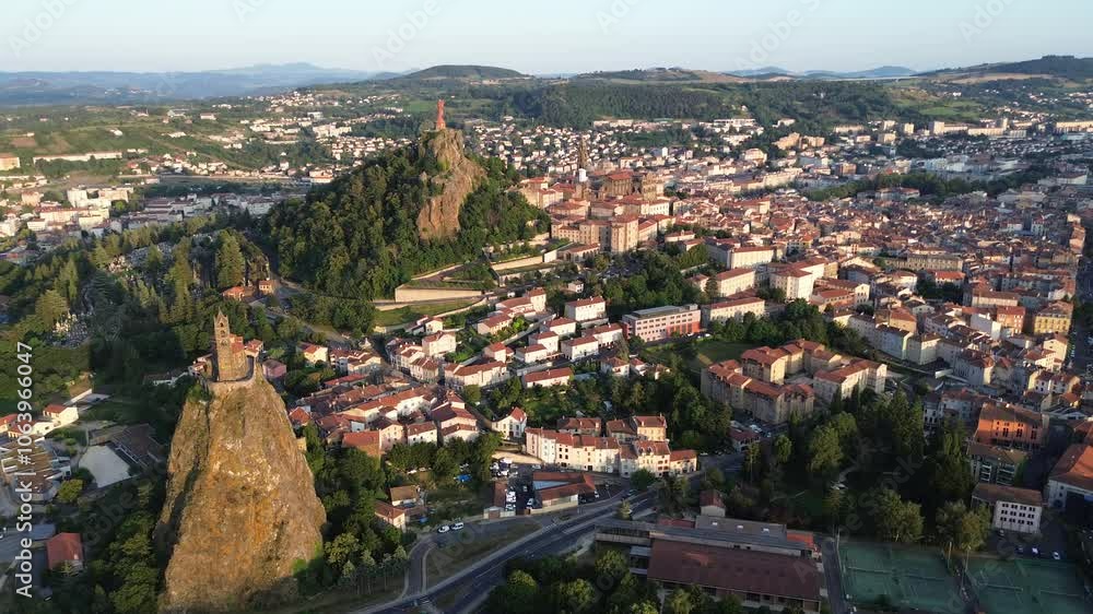 Drone video Le Puy-en-Velay France europe Drone video Le Puy-en-Velay France europe