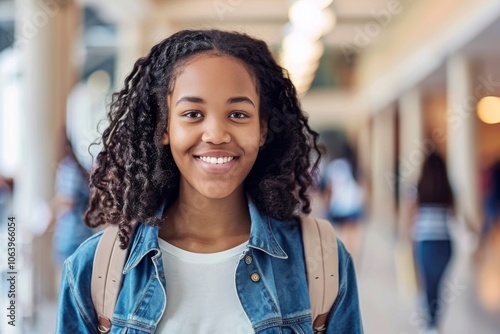 Portrait of a high school African American female student