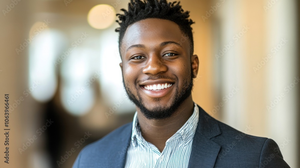 A smiling man in a suit, showcasing confidence and professionalism in a modern setting. A smiling man in a suit, showcasing confidence and professionalism in a modern setting.