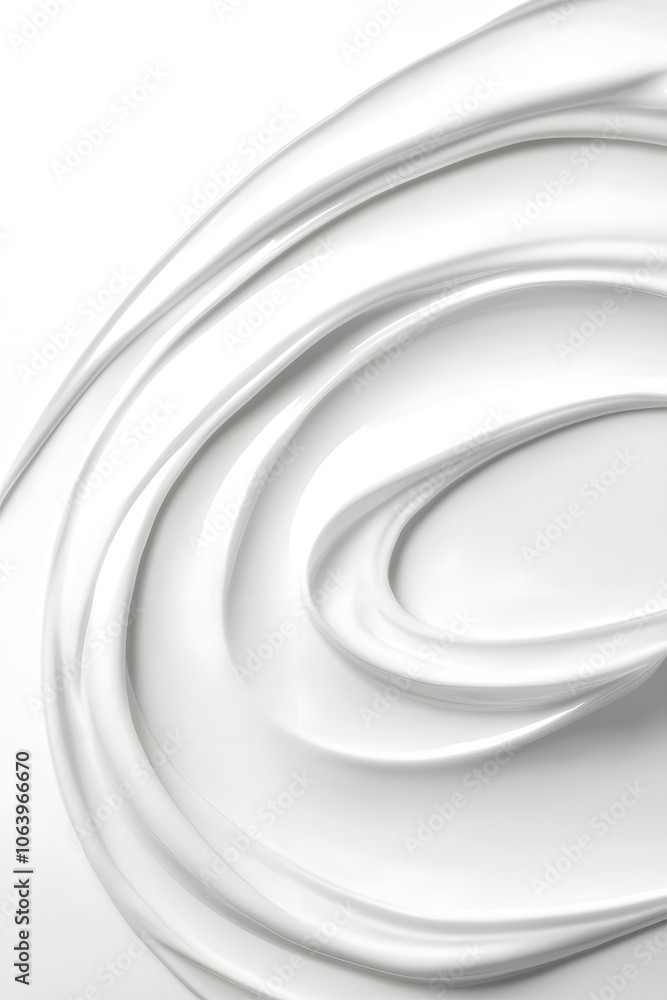 Whipped cream, delicious white ice cream, cream swirl, isolated on white background Whipped cream, delicious white ice cream, cream swirl, isolated on white background