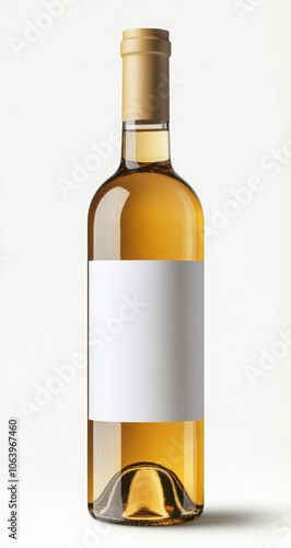 PNG Elegant white wine bottle design