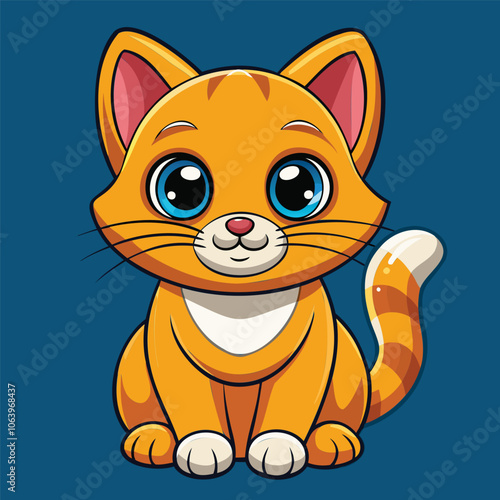 Cute Cartoon Orange Cat