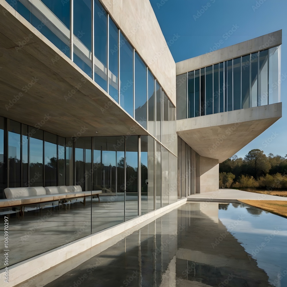 Obraz premium Modern Architectural Design Generative AI 